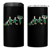 Funny Mexico Merlin the Duck Playing Soccer Graphic 4 in 1 Can Cooler Tumbler Mexican Spirit Football Fans Cheer