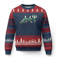 Funny Mexico Merlin the Duck Playing Soccer Graphic Ugly Christmas Sweater Mexican Spirit Football Fans Cheer