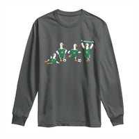 Funny Mexico Merlin the Duck Playing Soccer Graphic Long Sleeve Shirt Mexican Spirit Football Fans Cheer