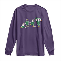 Funny Mexico Merlin the Duck Playing Soccer Graphic Long Sleeve Shirt Mexican Spirit Football Fans Cheer