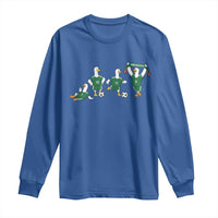 Funny Mexico Merlin the Duck Playing Soccer Graphic Long Sleeve Shirt Mexican Spirit Football Fans Cheer