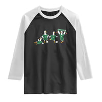 Funny Mexico Merlin the Duck Playing Soccer Graphic Raglan Shirt Mexican Spirit Football Fans Cheer