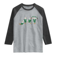 Funny Mexico Merlin the Duck Playing Soccer Graphic Raglan Shirt Mexican Spirit Football Fans Cheer