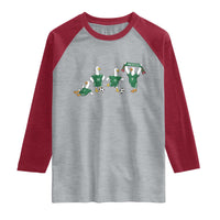 Funny Mexico Merlin the Duck Playing Soccer Graphic Raglan Shirt Mexican Spirit Football Fans Cheer