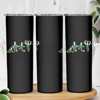 Funny Mexico Merlin the Duck Playing Soccer Graphic Skinny Tumbler Mexican Spirit Football Fans Cheer