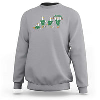 Funny Mexico Merlin the Duck Playing Soccer Graphic Sweatshirt Mexican Spirit Football Fans Cheer