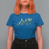 Funny Mexico Merlin the Duck Playing Soccer Graphic T Shirt For Women Mexican Spirit Football Fans Cheer