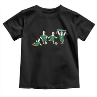 Funny Mexico Merlin the Duck Playing Soccer Graphic Toddler T Shirt Mexican Spirit Football Fans Cheer