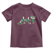 Funny Mexico Merlin the Duck Playing Soccer Graphic Toddler T Shirt Mexican Spirit Football Fans Cheer