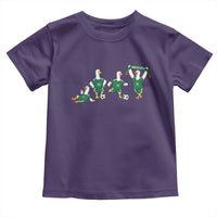 Funny Mexico Merlin the Duck Playing Soccer Graphic Toddler T Shirt Mexican Spirit Football Fans Cheer