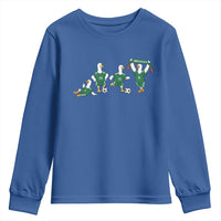 Funny Mexico Merlin the Duck Playing Soccer Graphic Youth Sweatshirt Mexican Spirit Football Fans Cheer