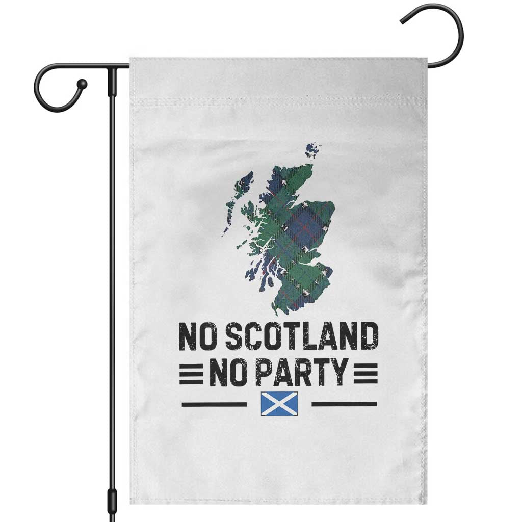 No Scotland No Party Tartan Plaid and Map Garden Flag Vintage Scottish Football Supporter Sports Fans Spirit