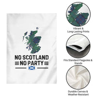 No Scotland No Party Tartan Plaid and Map Garden Flag Vintage Scottish Football Supporter Sports Fans Spirit