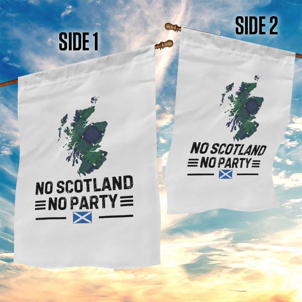 No Scotland No Party Tartan Plaid and Map Garden Flag Vintage Scottish Football Supporter Sports Fans Spirit