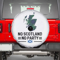 No Scotland No Party Tartan Plaid and Map Spare Tire Cover Vintage Scottish Football Supporter Sports Fans Spirit