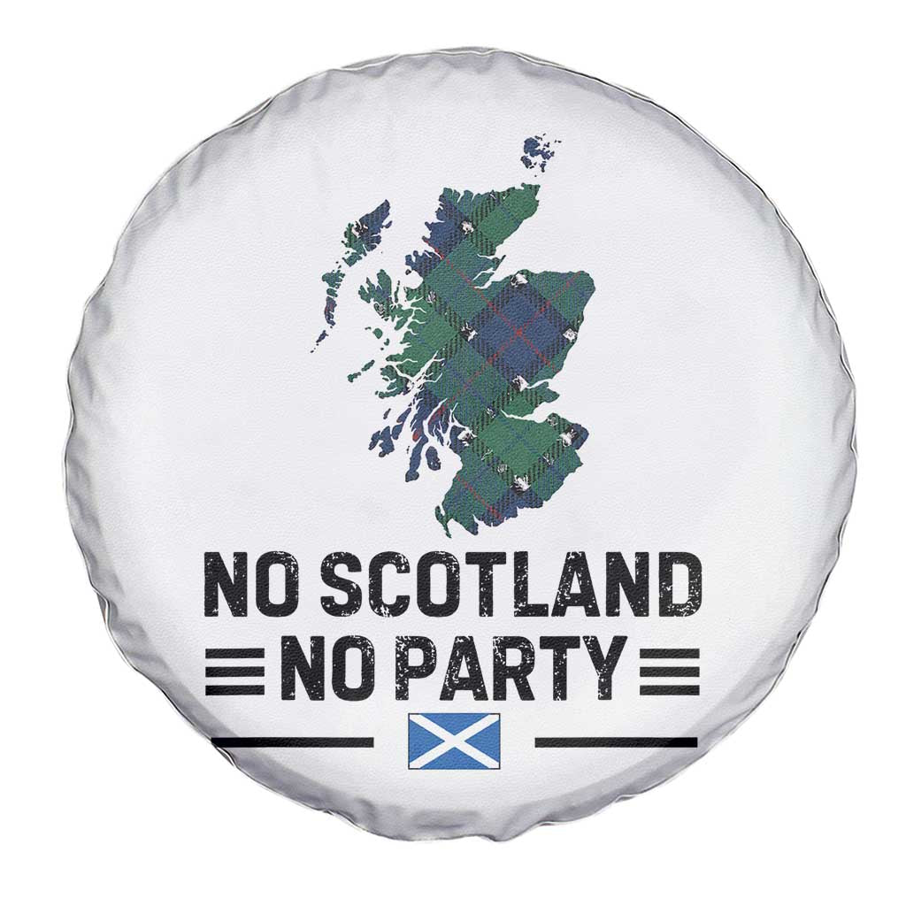 No Scotland No Party Tartan Plaid and Map Spare Tire Cover Vintage Scottish Football Supporter Sports Fans Spirit