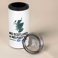 No Scotland No Party Tartan Plaid and Map 4 in 1 Can Cooler Tumbler Vintage Scottish Football Supporter Sports Fans Spirit
