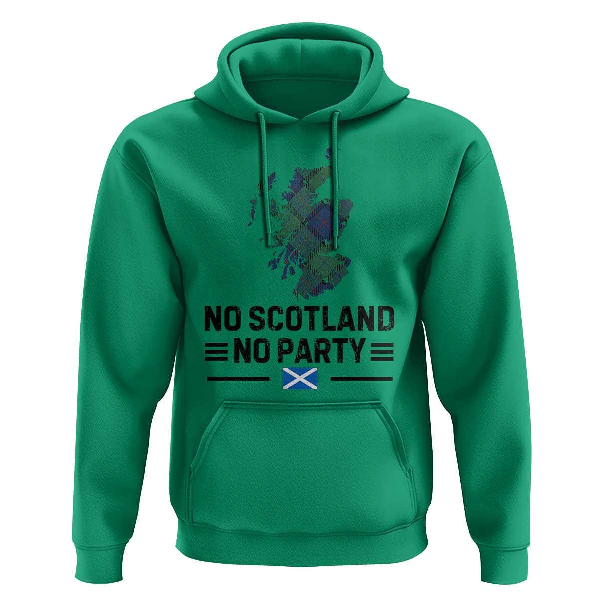 No Scotland No Party Tartan Plaid and Map Hoodie Vintage Scottish Football Supporter Sports Fans Spirit