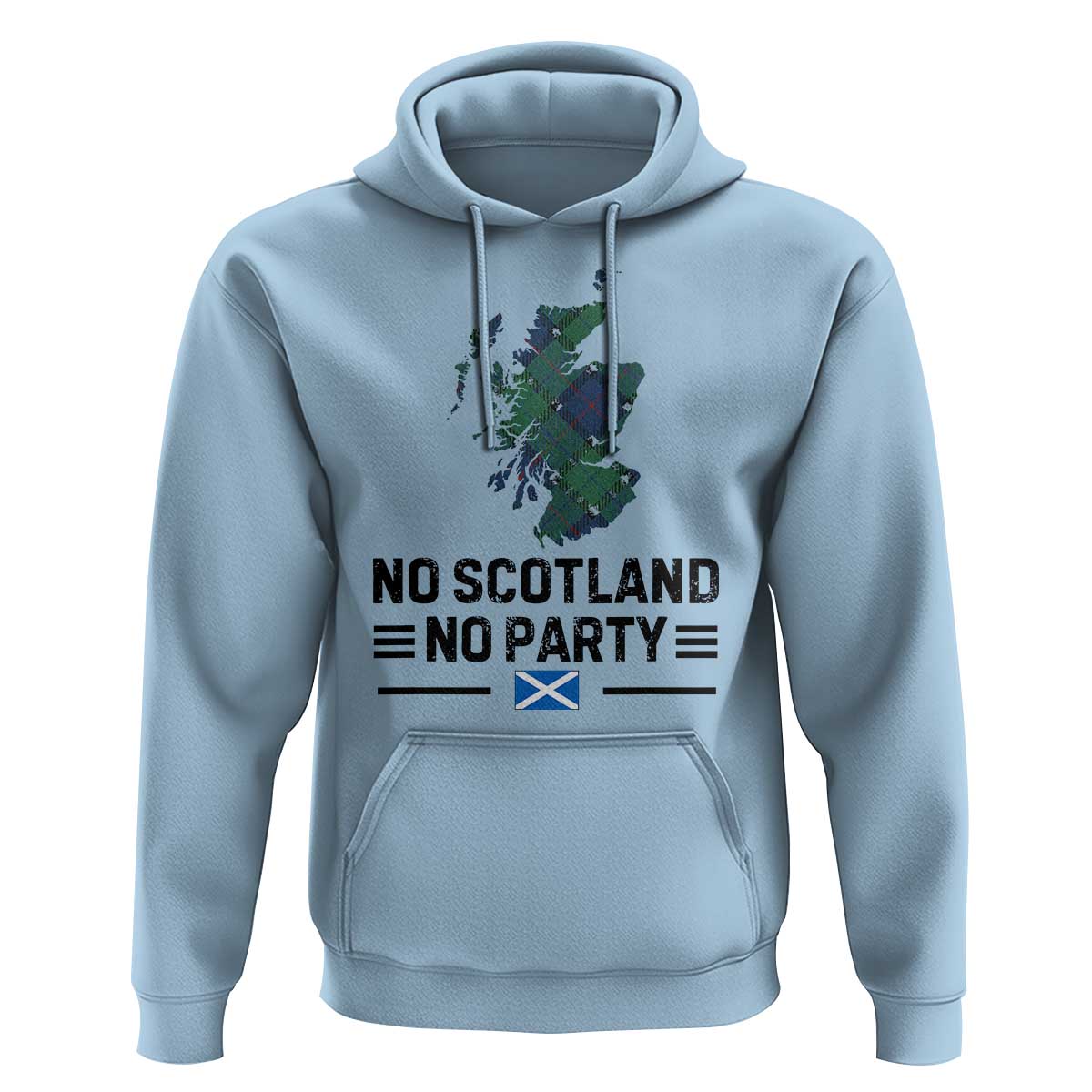 No Scotland No Party Tartan Plaid and Map Hoodie Vintage Scottish Football Supporter Sports Fans Spirit