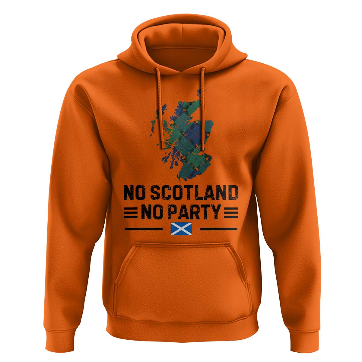 No Scotland No Party Tartan Plaid and Map Hoodie Vintage Scottish Football Supporter Sports Fans Spirit