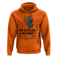 No Scotland No Party Tartan Plaid and Map Hoodie Vintage Scottish Football Supporter Sports Fans Spirit