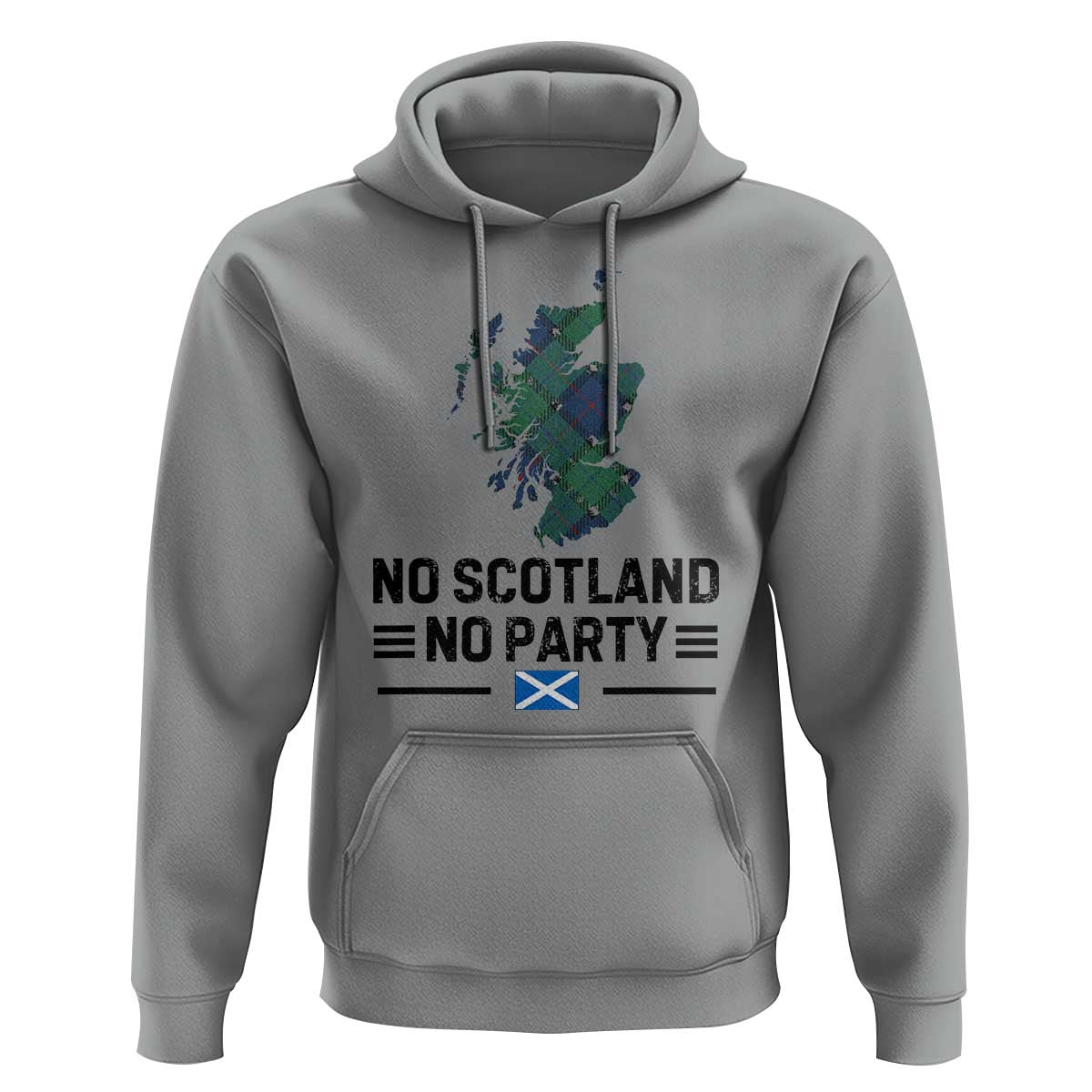 No Scotland No Party Tartan Plaid and Map Hoodie Vintage Scottish Football Supporter Sports Fans Spirit