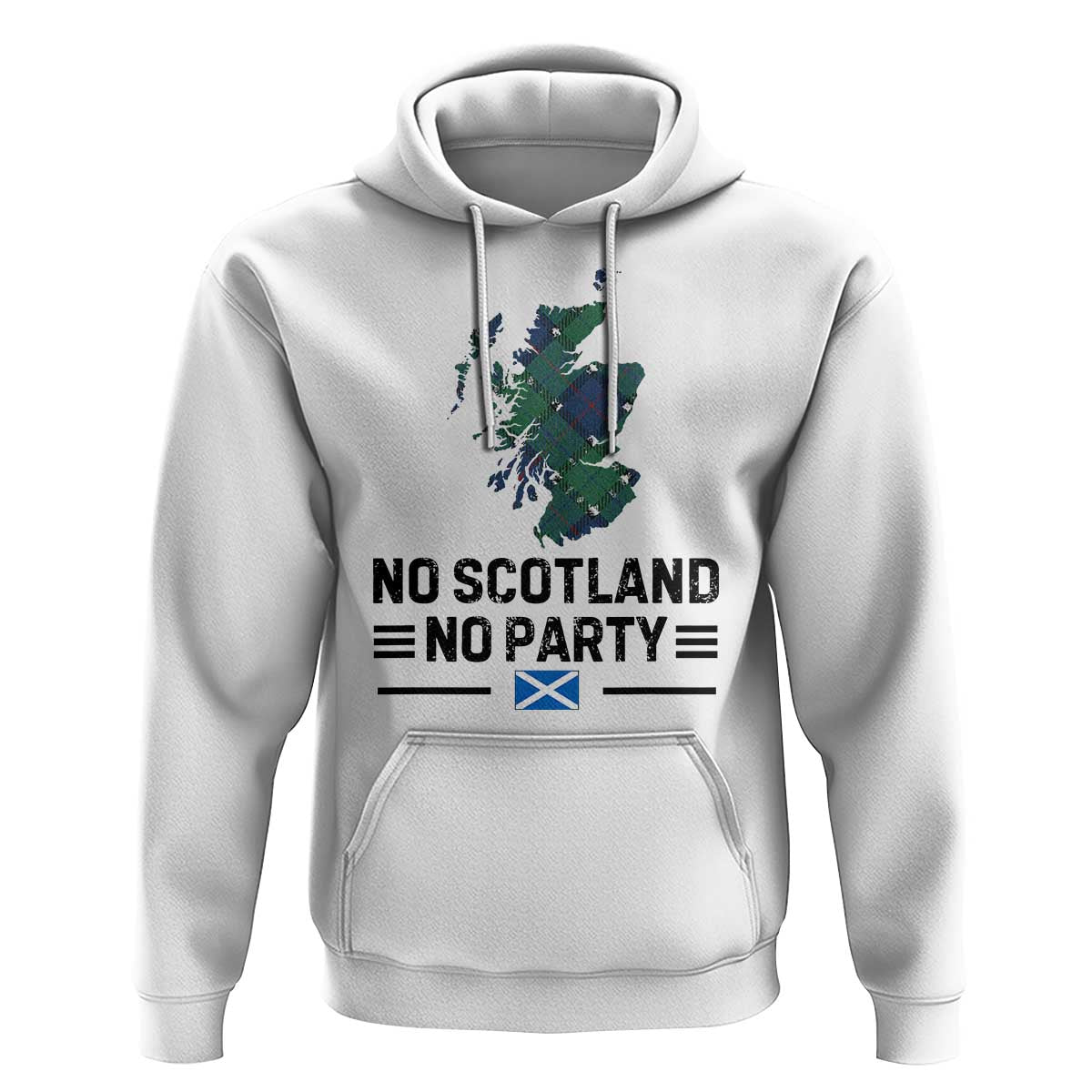 No Scotland No Party Tartan Plaid and Map Hoodie Vintage Scottish Football Supporter Sports Fans Spirit