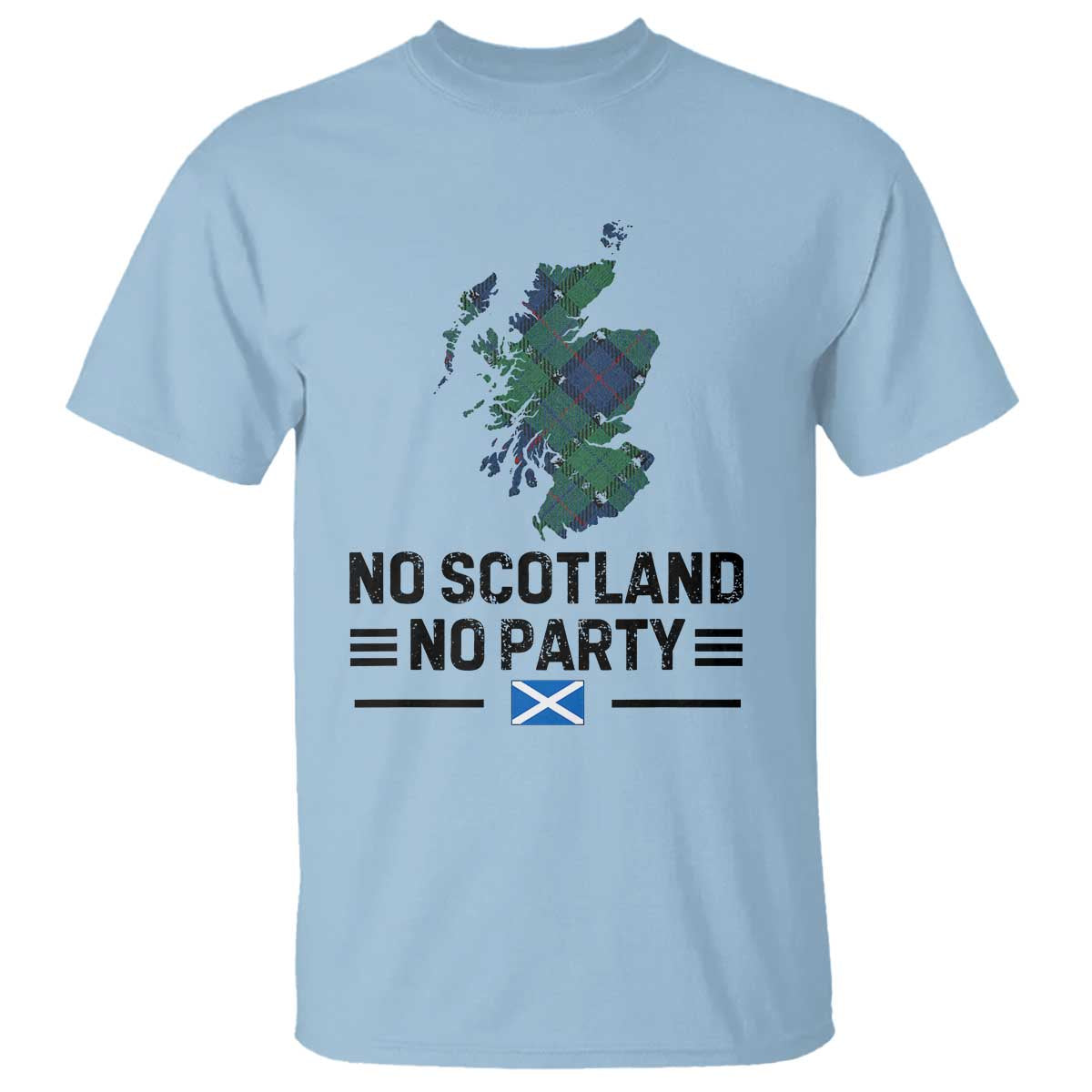No Scotland No Party Tartan Plaid and Map T Shirt Vintage Scottish Football Supporter Sports Fans Spirit