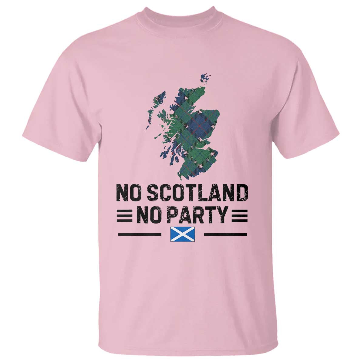 No Scotland No Party Tartan Plaid and Map T Shirt Vintage Scottish Football Supporter Sports Fans Spirit