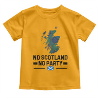 No Scotland No Party Tartan Plaid and Map Toddler T Shirt Vintage Scottish Football Supporter Sports Fans Spirit