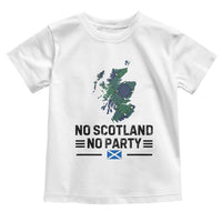 No Scotland No Party Tartan Plaid and Map Toddler T Shirt Vintage Scottish Football Supporter Sports Fans Spirit
