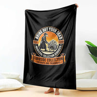 Funny Plague Doctor History Humor Throw Blanket Bring Out Your Dead Curbside Collection