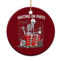 Waiting On Parts Skeleton Mechanic Ceramic Ornament Funny Sarcastic Auto Garage Repair Tech