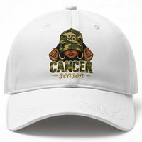 Zodiac Queen Cancer Season Retro Camo Camouflage Graphic Baseball Cap June July Horoscope Birthday Gift Melanin Women