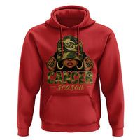 Zodiac Queen Cancer Season Retro Camo Camouflage Graphic Hoodie June July Horoscope Birthday Gift Melanin Women
