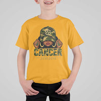 Zodiac Queen Cancer Season Retro Camo Camouflage Graphic T Shirt For Kid June July Horoscope Birthday Gift Melanin Women