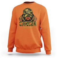 Zodiac Queen Cancer Season Retro Camo Camouflage Graphic Sweatshirt June July Horoscope Birthday Gift Melanin Women