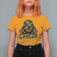 Zodiac Queen Cancer Season Retro Camo Camouflage Graphic T Shirt For Women June July Horoscope Birthday Gift Melanin Women