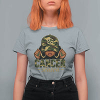 Zodiac Queen Cancer Season Retro Camo Camouflage Graphic T Shirt For Women June July Horoscope Birthday Gift Melanin Women