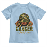 Zodiac Queen Cancer Season Retro Camo Camouflage Graphic Toddler T Shirt June July Horoscope Birthday Gift Melanin Women