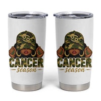 Zodiac Queen Cancer Season Retro Camo Camouflage Graphic Tumbler Cup June July Horoscope Birthday Gift Melanin Women