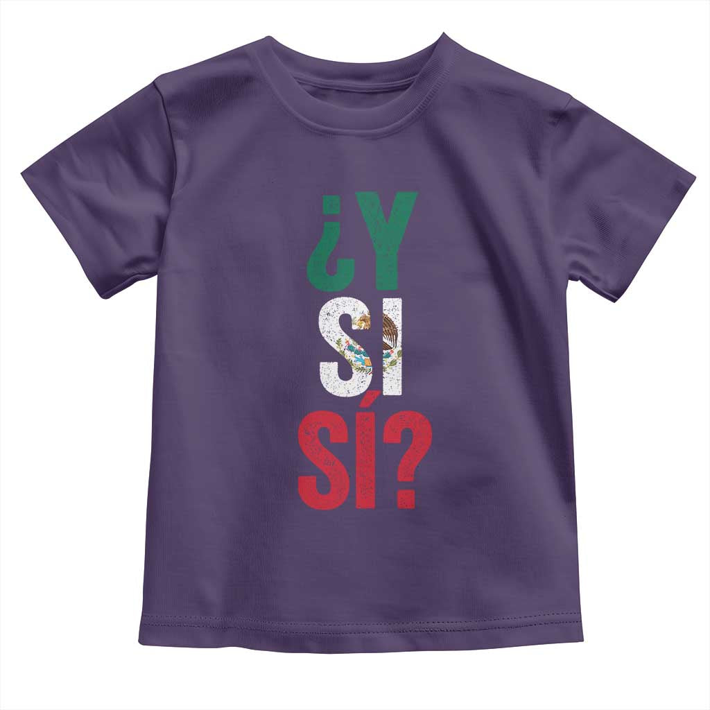 Y Si Si Vintage Mexican Flag Toddler T Shirt What If Spanish Slang Mexico Soccer Football Fans