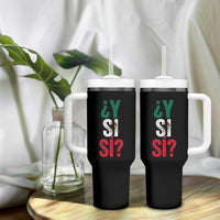 Y Si Si Vintage Mexican Flag Tumbler With Handle What If Spanish Slang Mexico Soccer Football Fans