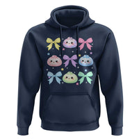 Kawaii Dumpling and Bows Aesthetic Graphic Hoodie Cute Pastel Bao Dim Sum Coquette Aesthetic