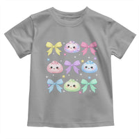 Kawaii Dumpling and Bows Aesthetic Graphic Toddler T Shirt Cute Pastel Bao Dim Sum Coquette Aesthetic