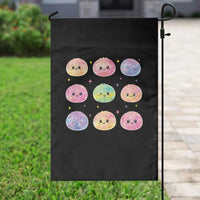 Kawaii Glitter Dumpling Face Grid Graphic Garden Flag Cute Pastel Bao Emoji Expressions