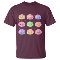 Kawaii Glitter Dumpling Face Grid Graphic T Shirt Cute Pastel Bao Emoji Expressions