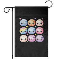 Kawaii Glitter Dumpling Bao Dim Sum Graphic Garden Flag Cute Pastel Foodie Squishy Hearts and Flowers