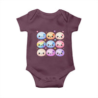 Kawaii Glitter Dumpling Bao Dim Sum Graphic Baby Onesie Cute Pastel Foodie Squishy Hearts and Flowers
