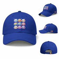 Kawaii Glitter Dumpling Bao Dim Sum Graphic Baseball Cap Cute Pastel Foodie Squishy Hearts and Flowers